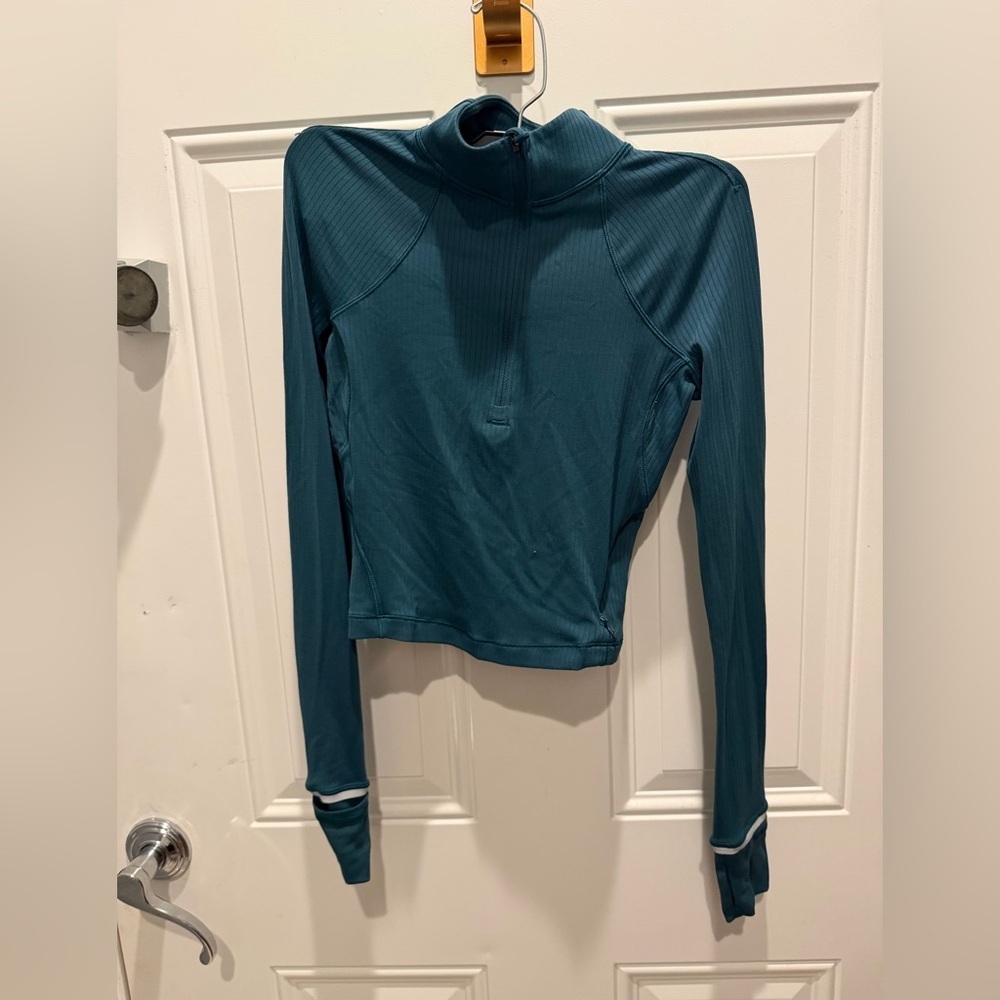 Lululemon Its Rulu Run Ribbed Cropped Half Zip - Picture 3 of 5